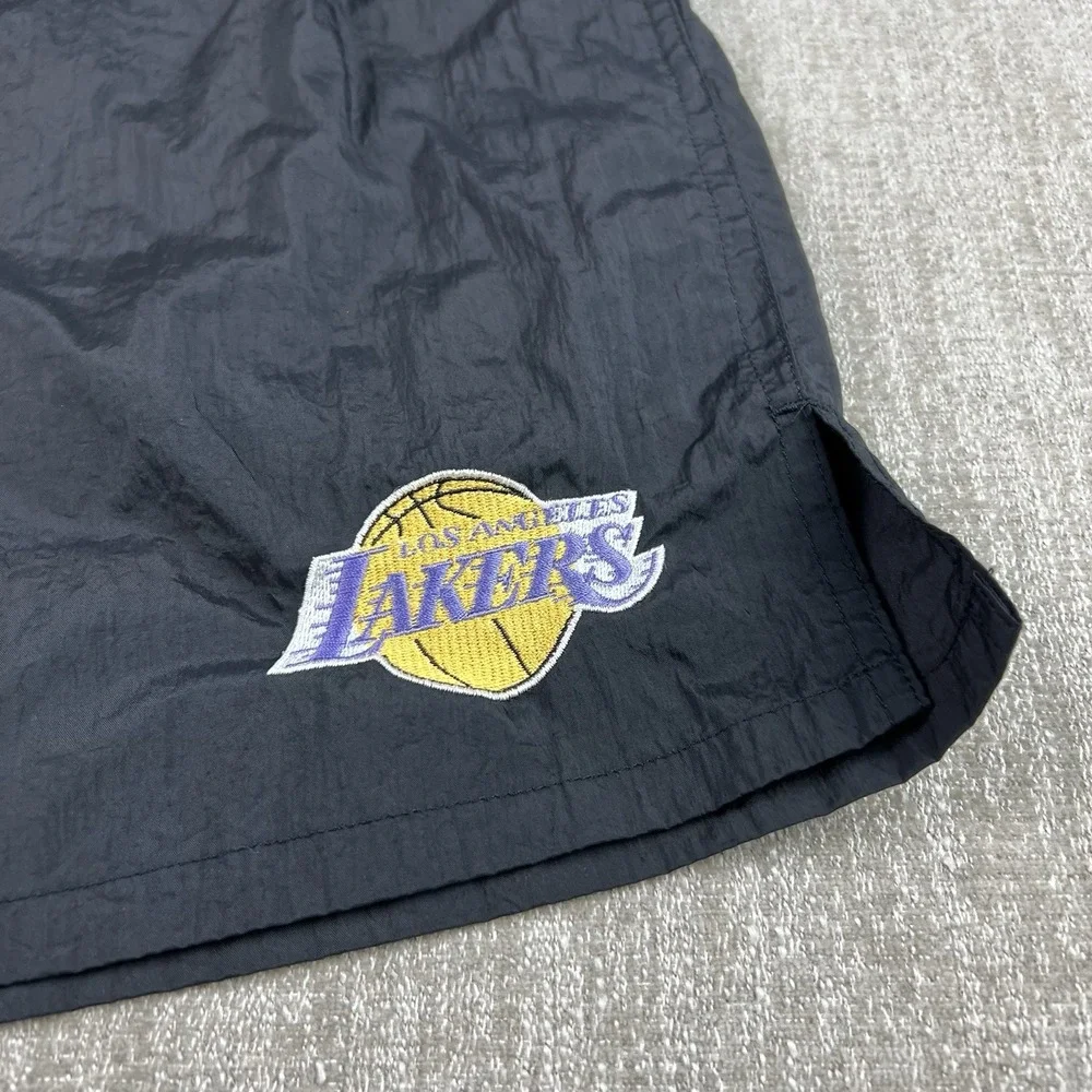 Vintage Los Angeles LAKERS Shorts Men's XL Swim Lee Sport 90s Black Kobe‎ NBA
